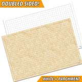 RPG/DnD Battle Mats - Parchment/White